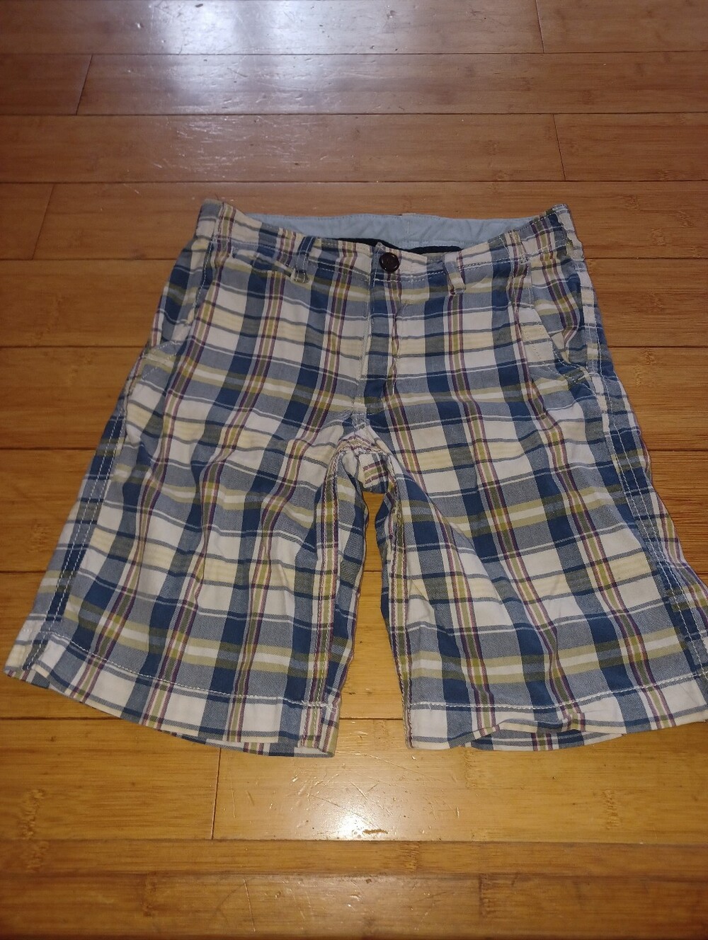 Gap Kids Blue Plaid Casual Shorts